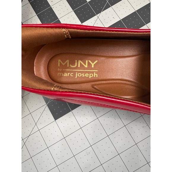 MJNY Marc Joseph Red Patent Leather Loafers Slip On Comfort‎ Dress Shoes - Picture 5 of 8